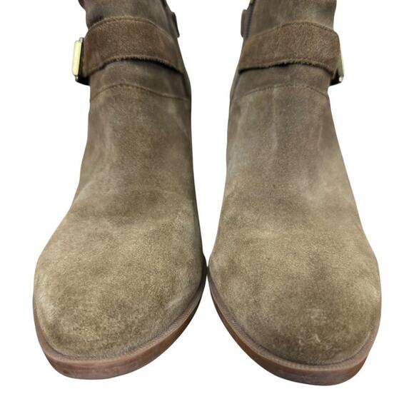 Franco Sarto Dorinda Womens Beige Chunky High Heel Ankle Boots Booties sz 9 - Picture 7 of 16